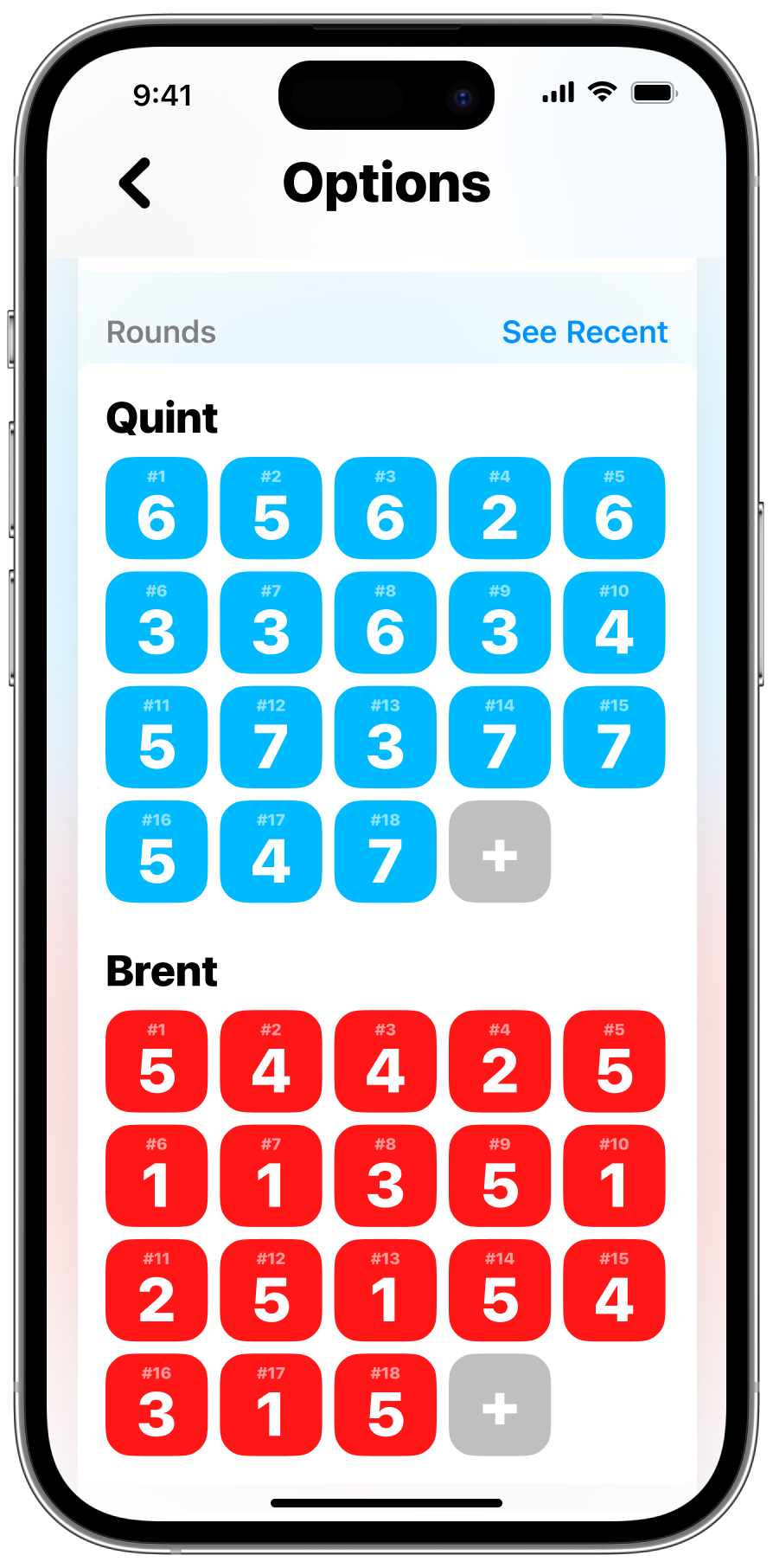 See all the rounds in the game and edit or add more