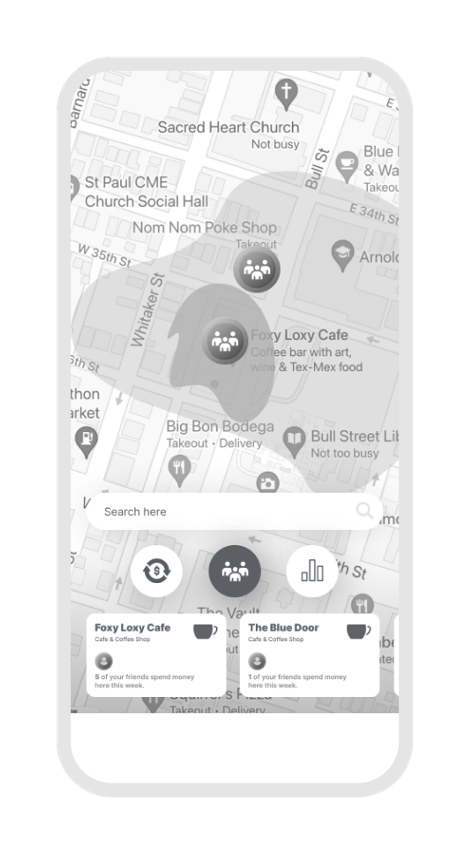 Money Stories Map: visualize transactions on a map to show people where their money goes.