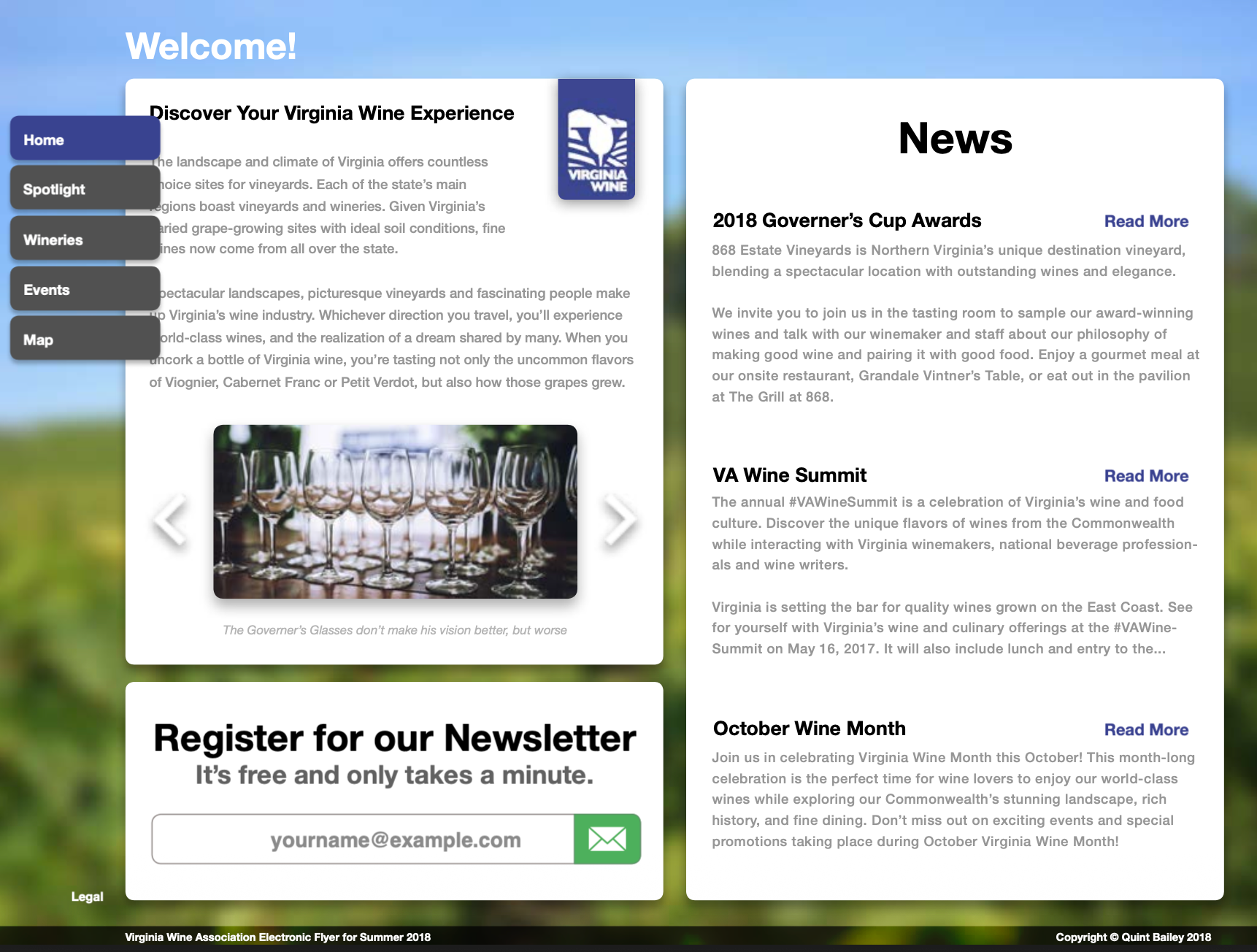 VA Wineries Newsletter
