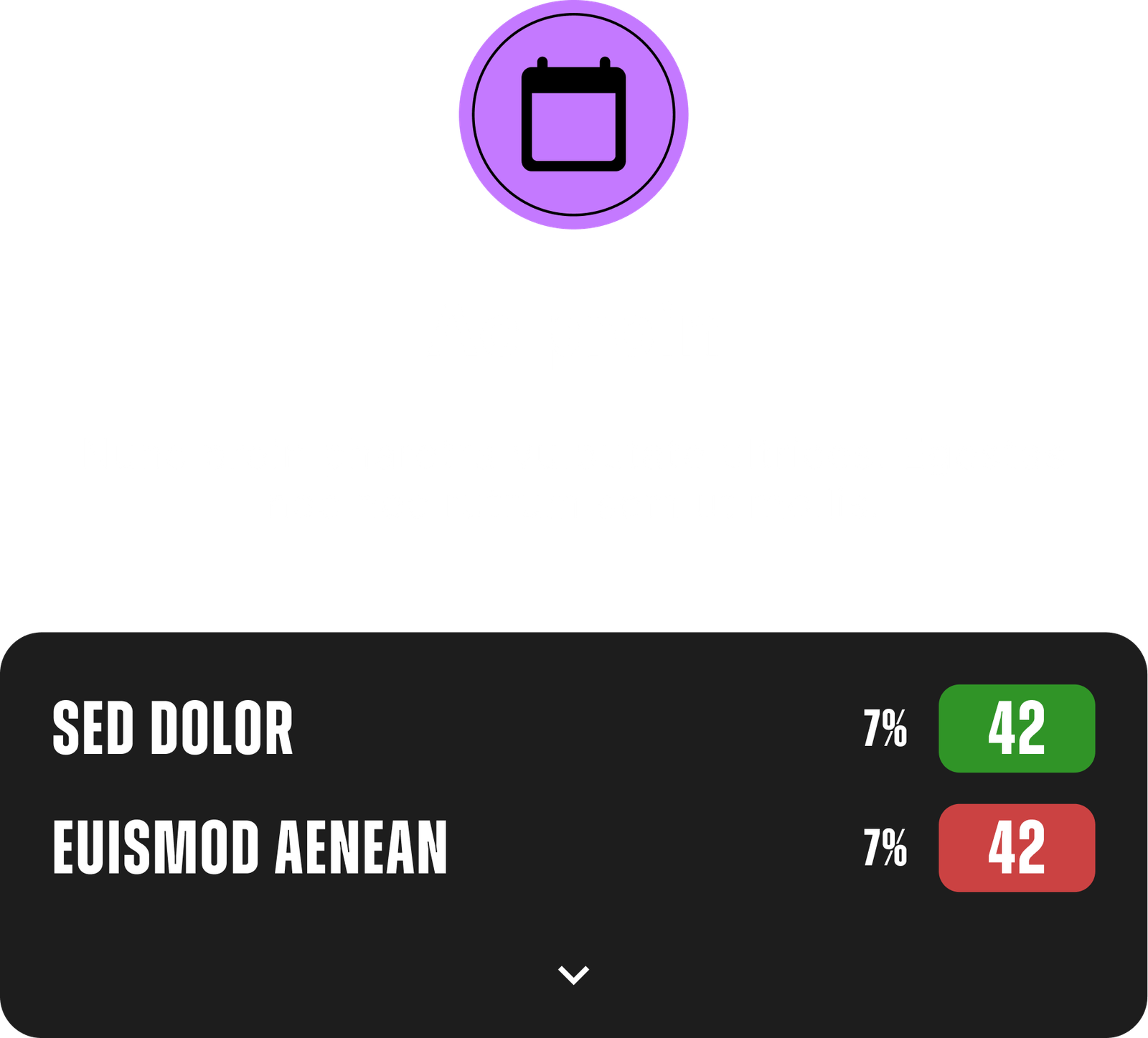 Dropdowns: a highlighted stat, index, icon, and short description for a quick read on the time, space, and people tied to consumption.