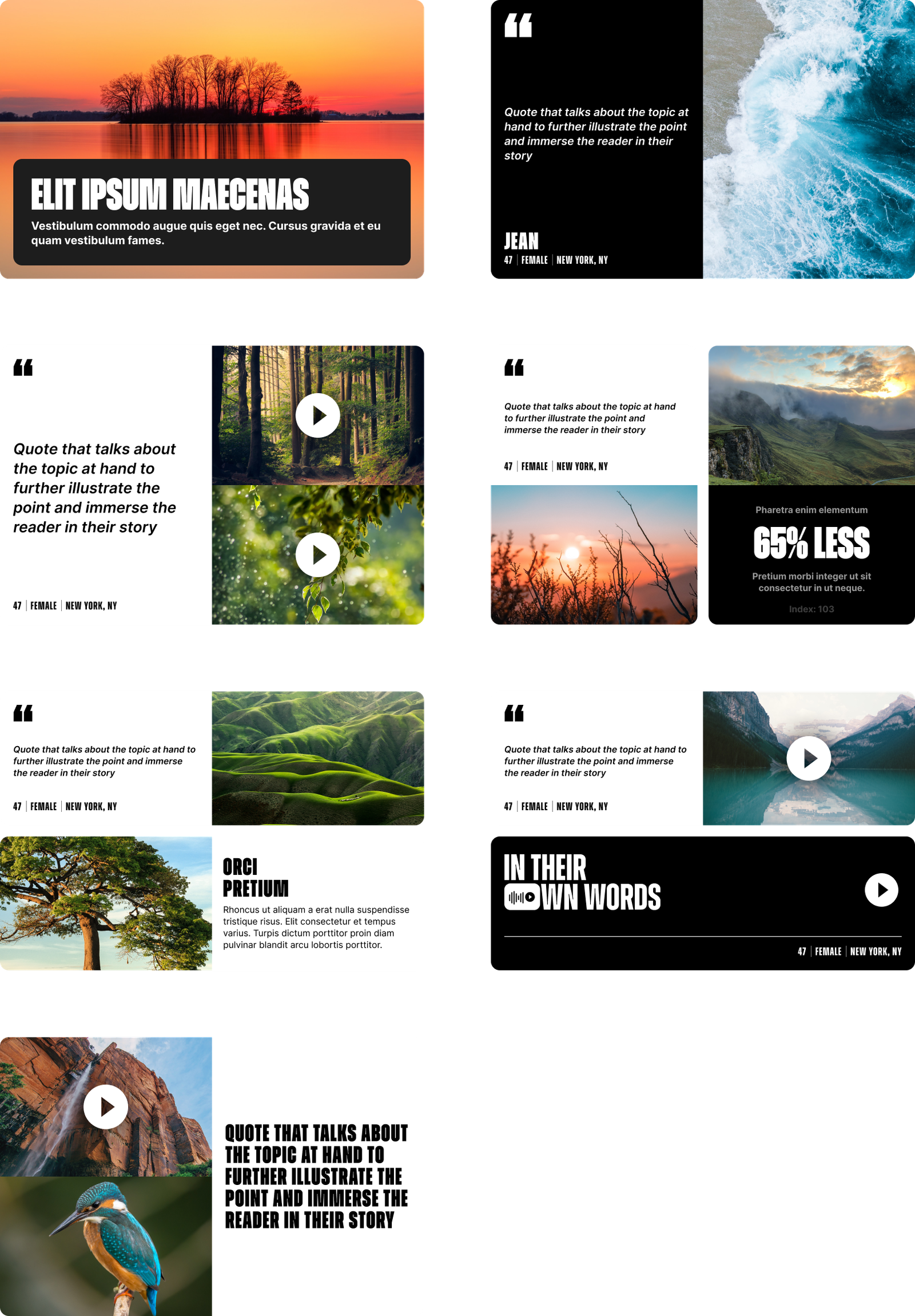 Top-level layouts of the UGC module