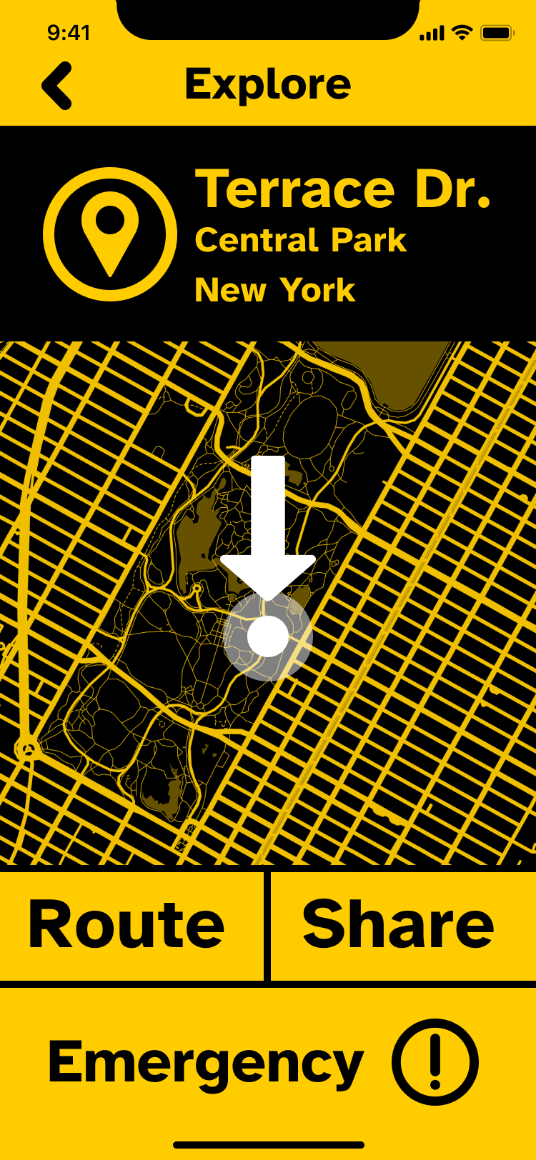 Explore screen