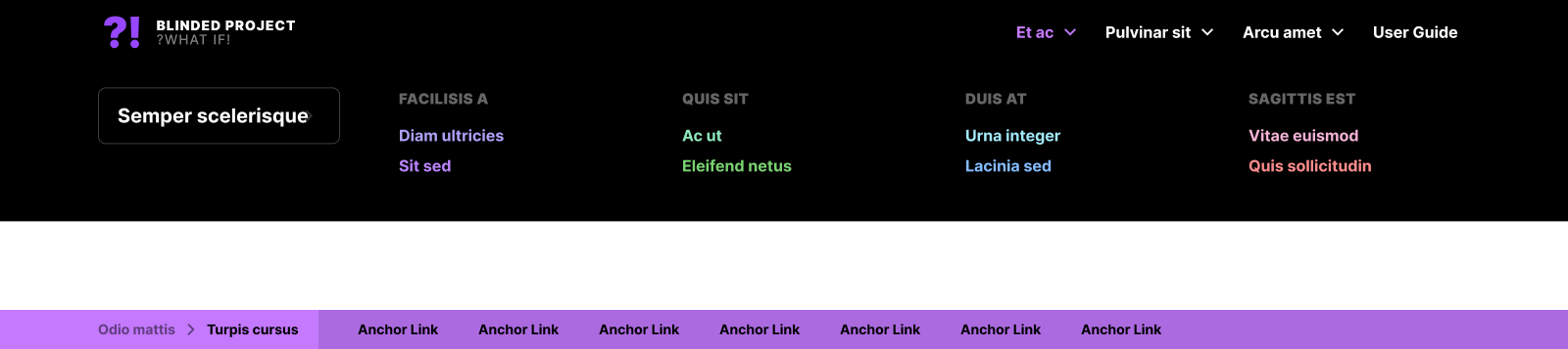 Global and anchor navigation bars