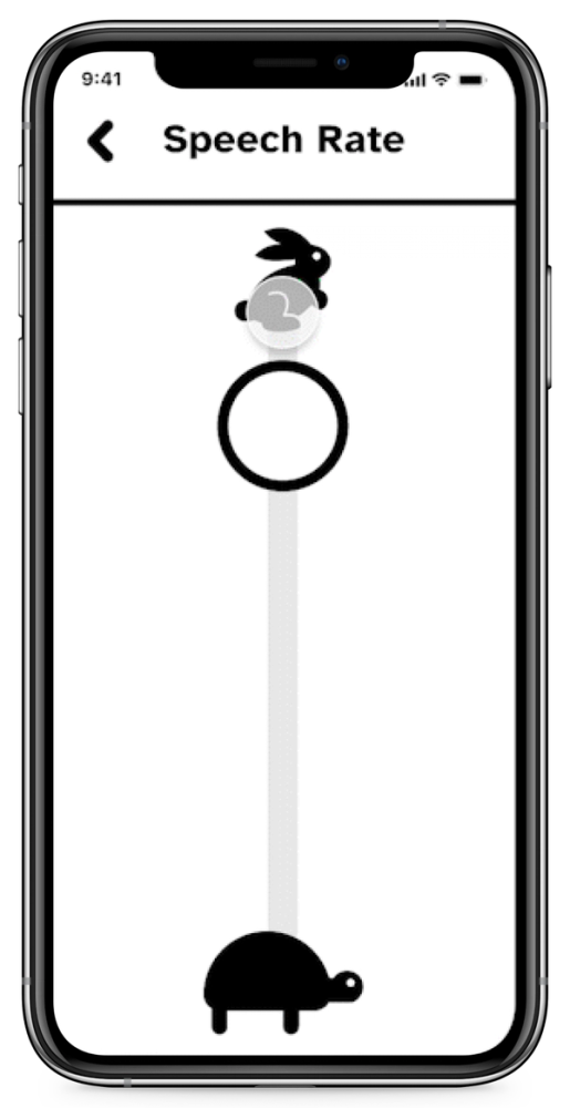 Adjusting speech rate in the onboarding flow