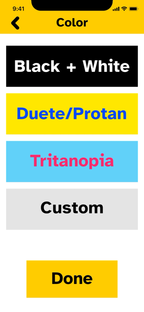 Display and color customization